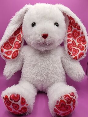 2023 Build A Bear Groovy Hearts Pawlette 15" Valentine's Bunny Sparkles Plush